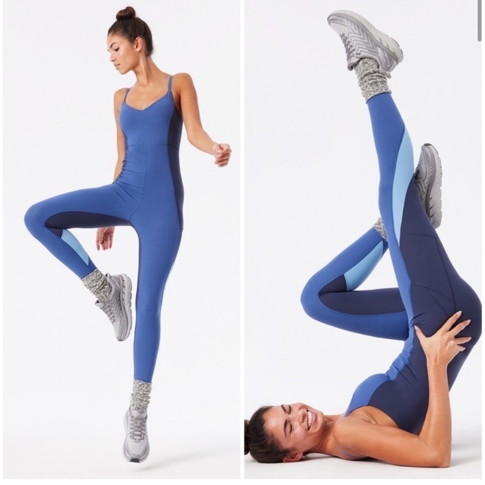 Blue super form full length bodysuit